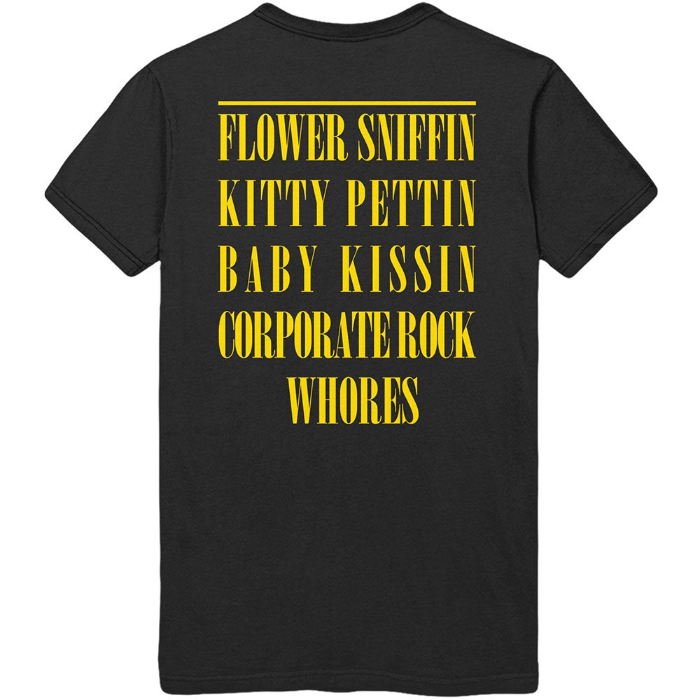 NIRVANA - Smiley Flower Sniffin' Back-Print T-Shirt