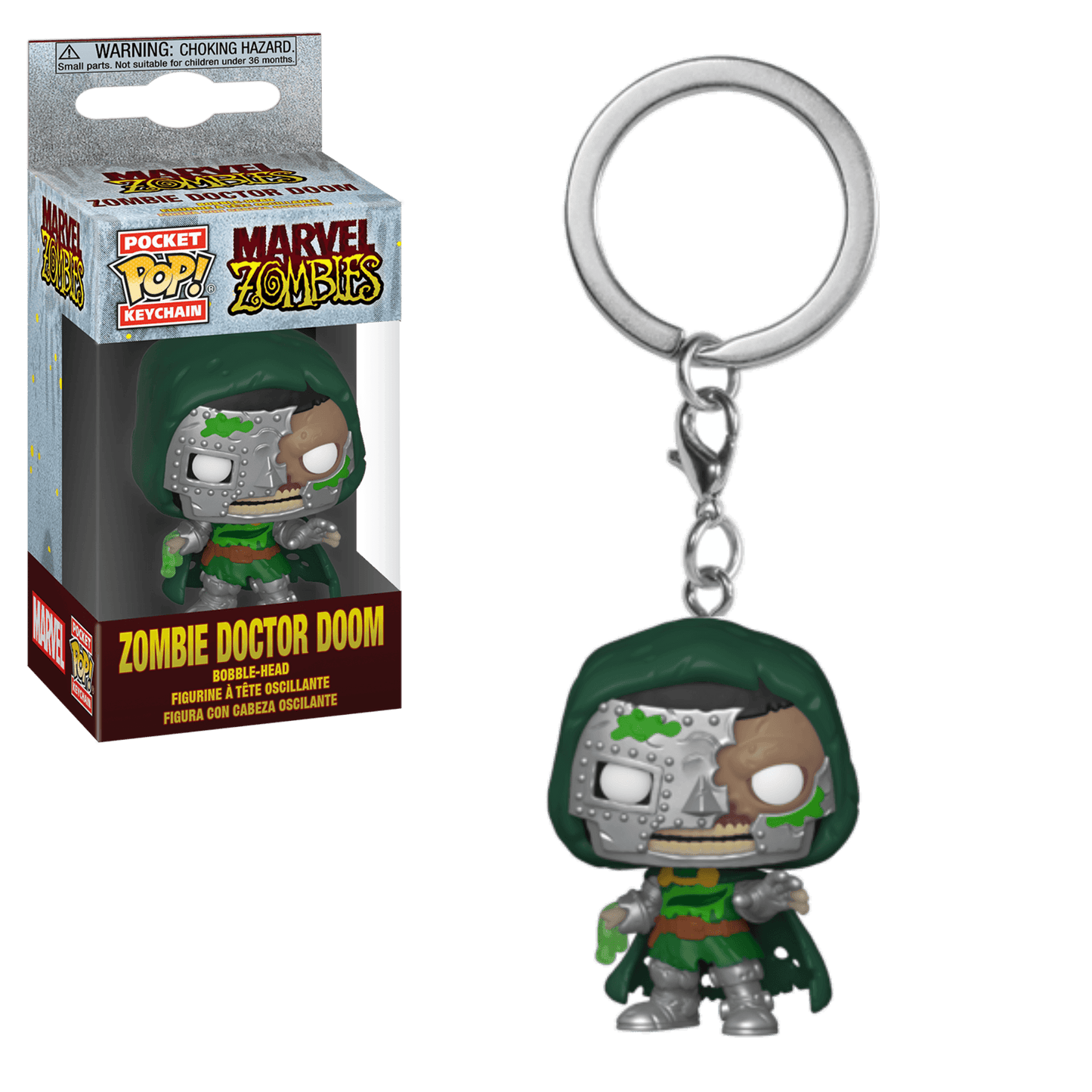 MARVEL : ZOMBIES - Zombie Doctor Doom Funko Pocket Pop! Keychain