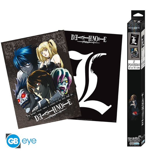 DEATH NOTE - L & Group Set Of 2 Chibi Posters
