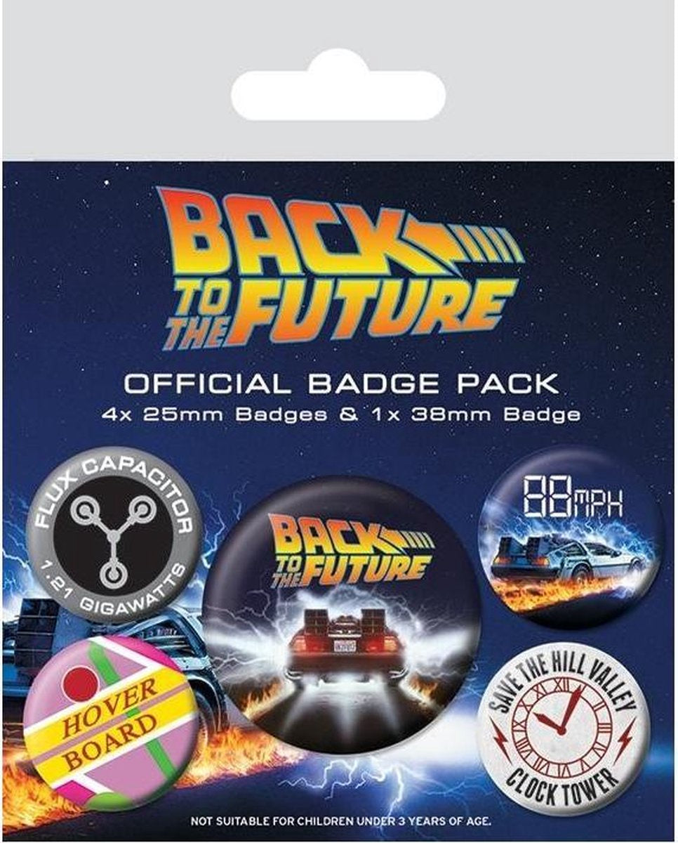 BACK TO THE FUTURE - DeLorean Badge Pack