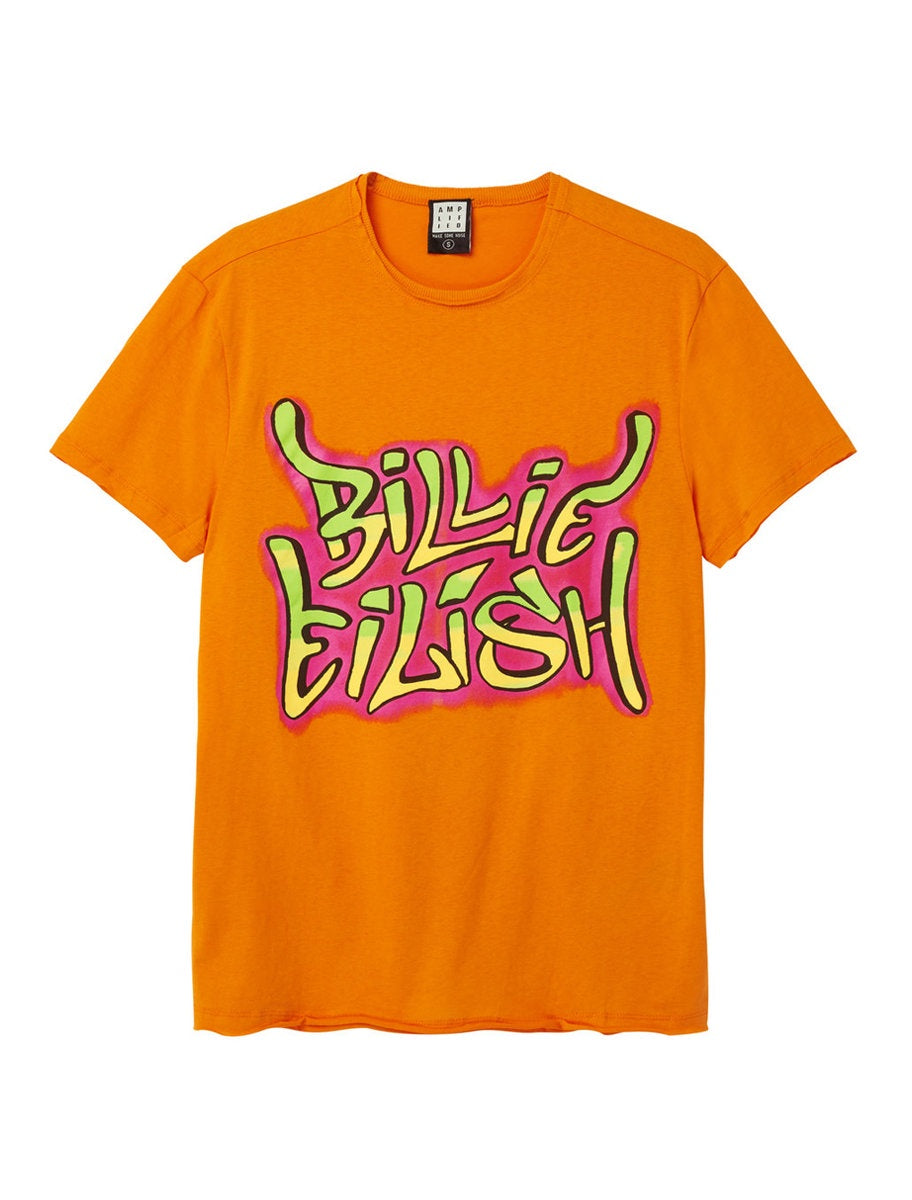 BILLIE EILISH - Orange Graffiti Tag Amplified T-Shirt