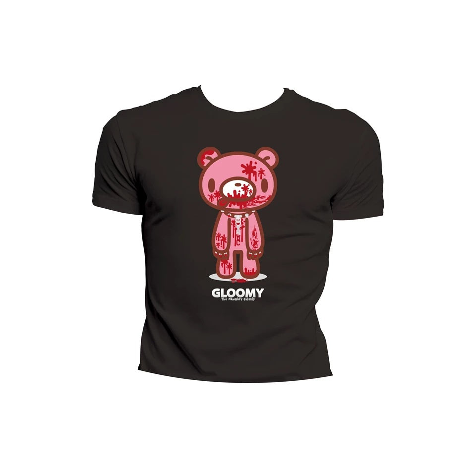 So Gloomy T-Shirt featuring the Gloomy Bear character in red
