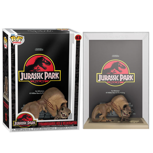 JURASSIC PARK - Tyrannosaurus Rex & Velociraptor #03 Funko Pop! Movie Poster