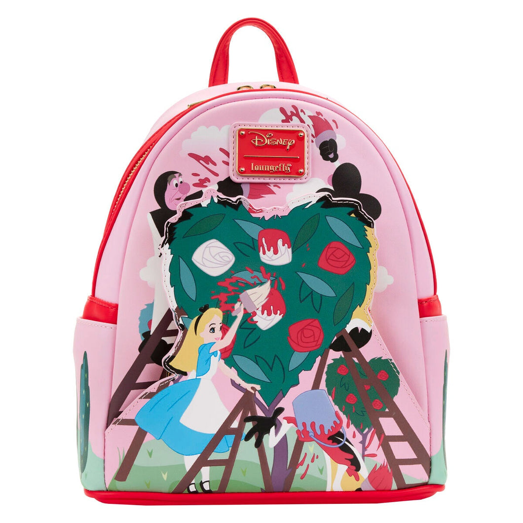 LOUNGEFLY : DISNEY - Alice In Wonderland Painting The Roses Mini Backpack