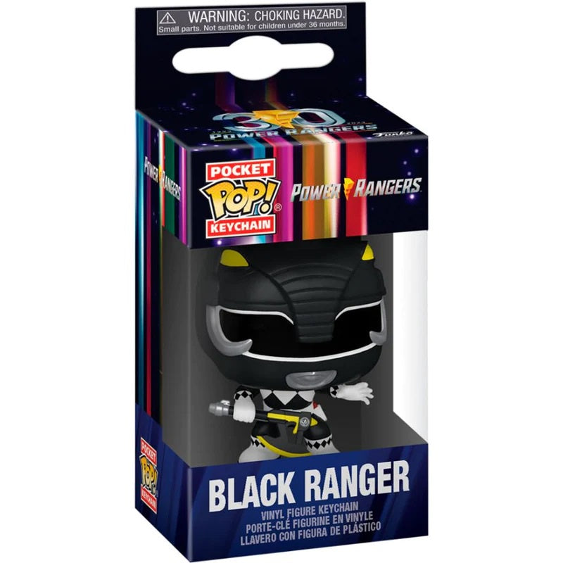 POWER RANGERS - Black Ranger (MMPR 30th Anniversary) Funko Pocket Pop! Keychain