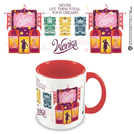 WILLY WONKA - Never Let Them Steal Your Dreams Red Inner Coloured Mug
