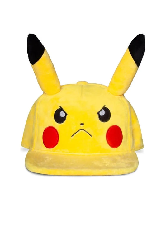 POKEMON - Fluffy Grumpy Pikachu Snapback Cap