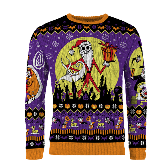 NIGHTMARE BEFORE CHRISTMAS - Santa Jack & Zero Christmas Jumper