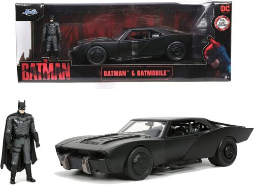 DC : THE BATMAN (2022) - Batmobile Jada 1:24 Diescast Model With Figure