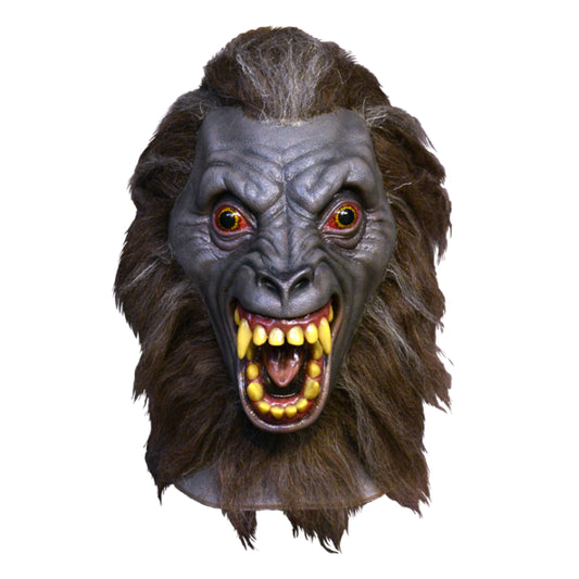 An American Werewolf in London themed latex mask for Halloween with demon design details