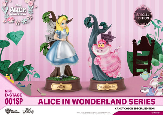 DISNEY : ALICE IN WONDERLAND - Alice & Cheshire Cat Candy Colour Special Edition Beast Kingdom 2-Pack Figures