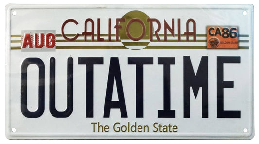 BACK TO THE FUTURE - Outatime License Plate Replica Sign