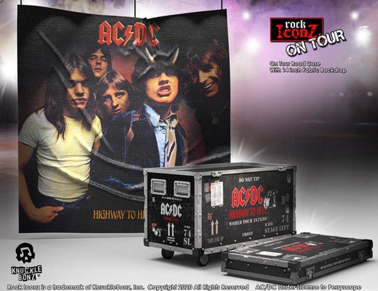 AC/DC - Stage Backdrop & Highway To Hell Tour Case Rock Ikonz Figure