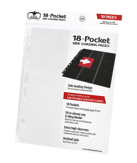 ULTIMATE GUARD - 18-Pocket Pages Side-Loading White (10)
